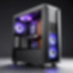 Sleek and modern PC gaming case showcasing efficient cooling design