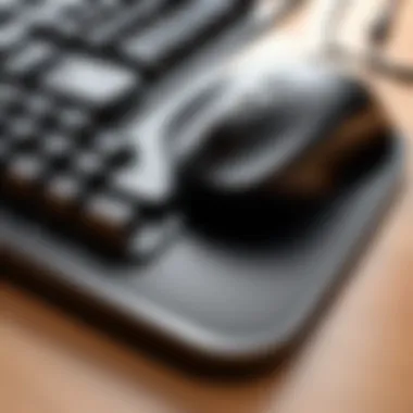 Ergonomic Cordless Keyboard and Mouse Setup Ergonomic cordless keyboard and mouse setup for optimal comfort.