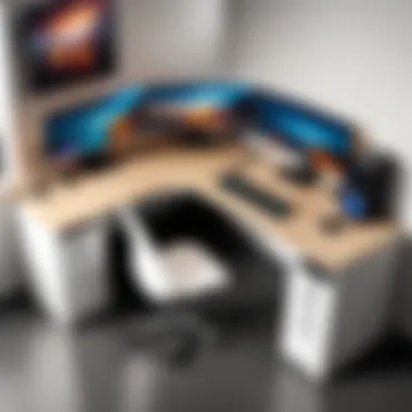 Versatile Corner Gaming Desk with Modular Storage Versatile corner gaming desk with modular storage features