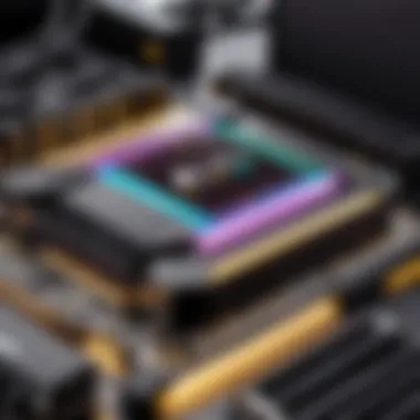 Corsair Vengeance RGB Pro memory module with customizable settings shown on screen