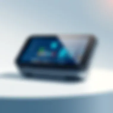 The Future of Portable Computing A modern handheld computer showcasing advanced technology and sleek design.