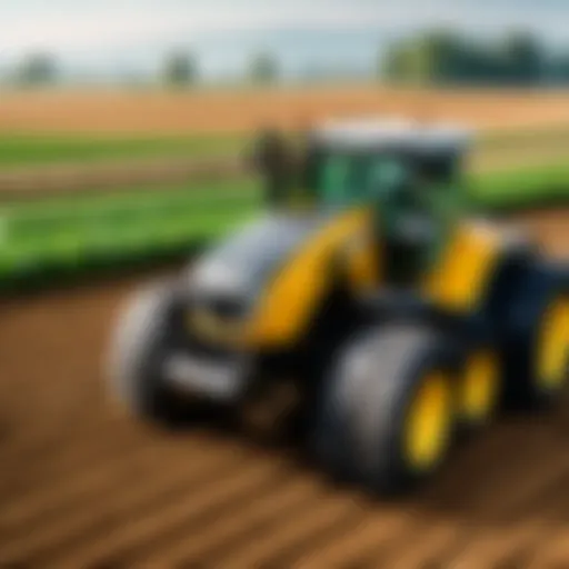 Innovative farm machinery showcasing advanced technology