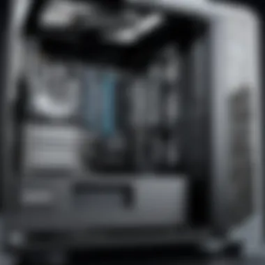 A close-up of the customizable features of a Fractal Design case.