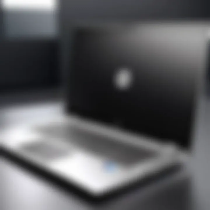 Sleek design of the HP EliteBook showcasing its premium finish