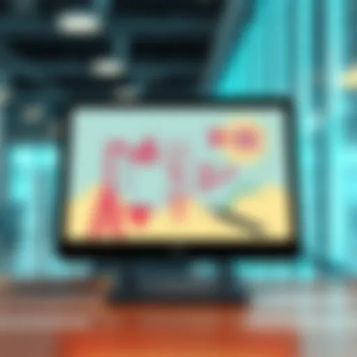 Showcasing the vibrant display of an LCD drawing doodle board in use