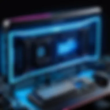 Gaming Setup with LED RAM A modern gaming setup featuring LED RAM in action