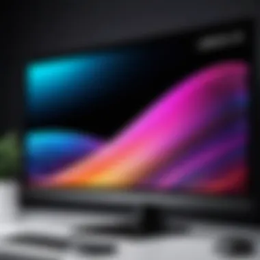 Close-up of LG QHD Monitor's sleek design