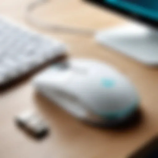 Stylish Logitech White Wireless Mouse on a desk