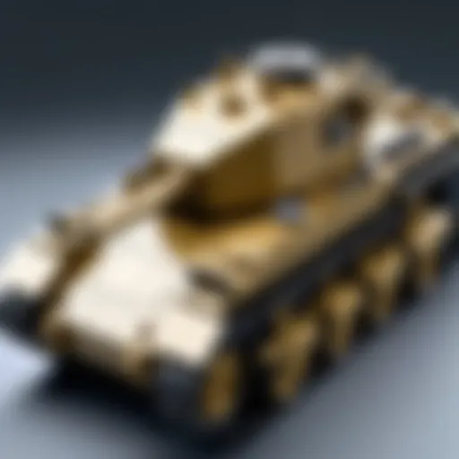 Detailed view of a Mega Bloks World War II tank set showcasing intricate design elements.