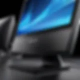 Close-up of a micro computer monitor showcasing its sleek design