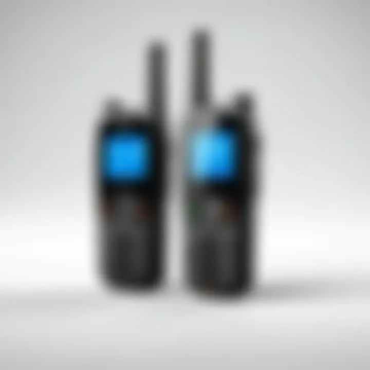 User review summary highlighting positive feedback and ratings for the Motorola Walkie Talkie