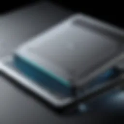 A sleek, modern notebook cooler in action with a laptop.