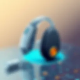 Advanced portable hearing aid technology showcasing sleek design and features