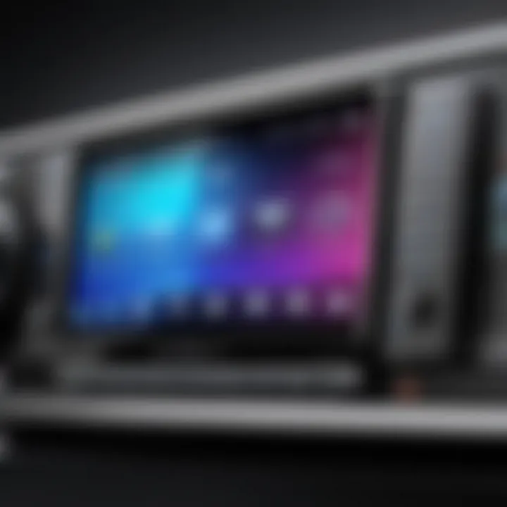 Power Acoustik Touch Screen Radio showcasing its sleek design