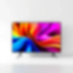 A sleek refurbished smart TV showcasing vibrant colors