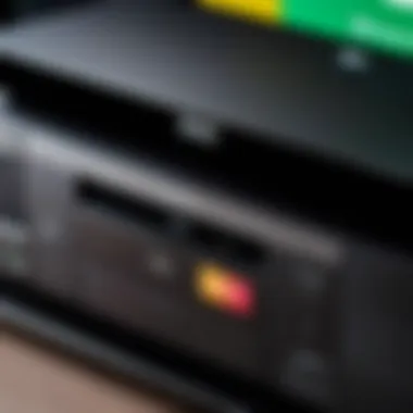 Close-up View of Integrated DVD Player Close-up of the DVD player section within a smart TV