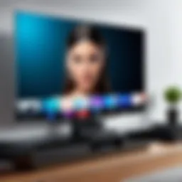 A sleek smart TV showcasing its integrated DVD player functionality