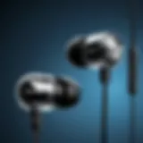 High-quality super bass stereo earphones showcasing a modern design