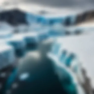 Melting Glaciers in the Arctic Vast Arctic landscape showcasing melting glaciers and shifting ice formations