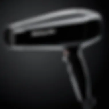 Sleek design of the Babyliss Pro Ink Hair Dryer