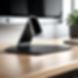 Modern desk mount showcasing sleek design