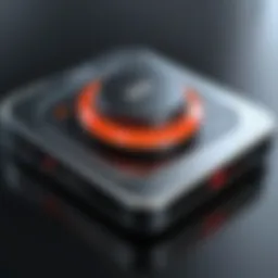 Detailed view of the Cyberdata SIP Call Button showcasing its ergonomic design and features.