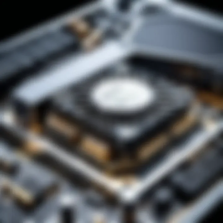 Close-up of a high-performance graphics card