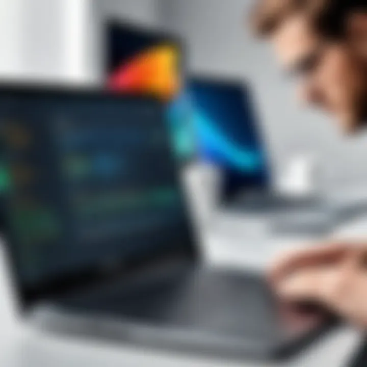 Infographic illustrating considerations for selecting a graphics-intensive laptop
