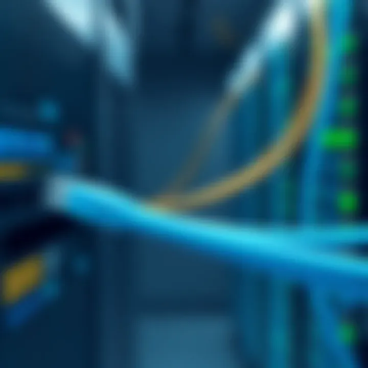 Cat6 plenum cable installation in a server room