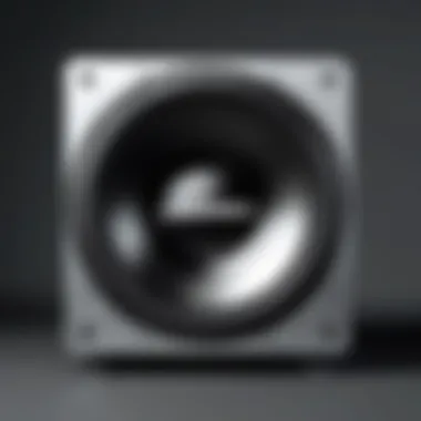 Detailed view of the technical specifications of the Jamo subwoofer.