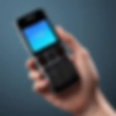 Nostalgia of Using Flip Phones A user experiencing the nostalgic design of a flip phone