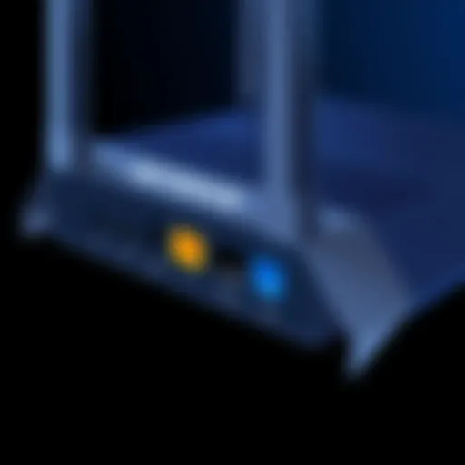 Detailed view of the Netgear AXM761 showcasing its sleek design and ports