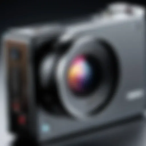 Close-up view of a miniature wireless video camera