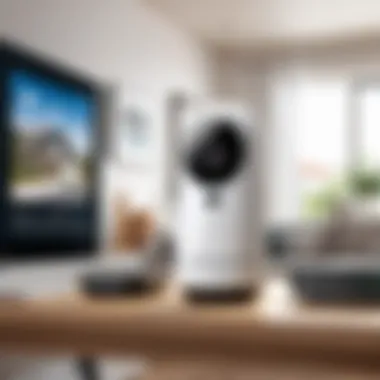 Wireless video camera used in a home security setup