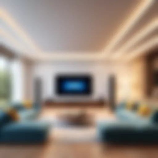 Elegant architectural design of a supersonic home theater