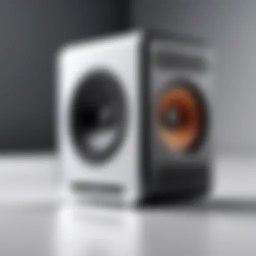 A sleek portable speaker showcasing modern design