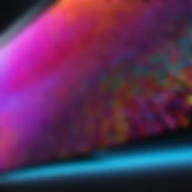 Close-up of the LED screen showcasing vivid color performance