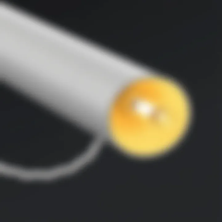 Close-up of Yarra Decor USB Table Lamp's Design Features