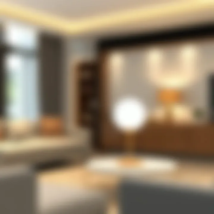 Elegant Yarra Decor USB Table Lamp in Living Room