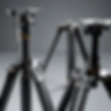 An array of various tripod mount extensions showcasing their structural diversity