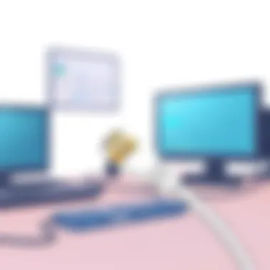 Illustration of high-speed internet setup utilizing an 80 ft Ethernet cable