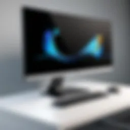 Elegant vertical monitor stand showcasing ergonomic design