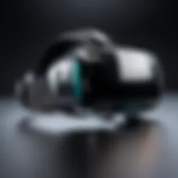 A sleek virtual reality headset showcasing advanced technology.