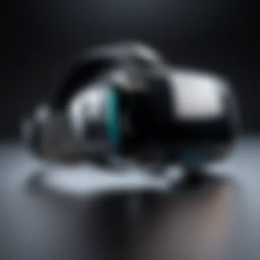 A sleek virtual reality headset showcasing advanced technology.