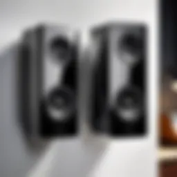 Elegant wall-mounted PC speakers in a modern home setup