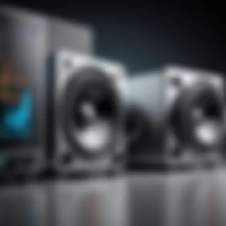 Close-up view of sound quality comparison charts