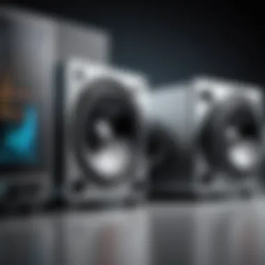Analyzing Sound Quality of PC Speakers Close-up view of sound quality comparison charts