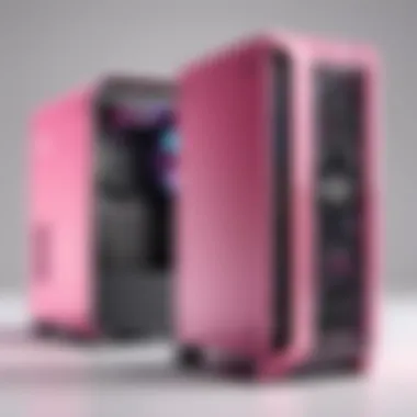 Comparison of Pink Prebuilt PCs and Traditional Builds Comparative chart showcasing pink prebuilt PCs versus traditional builds in terms of features and aesthetics.