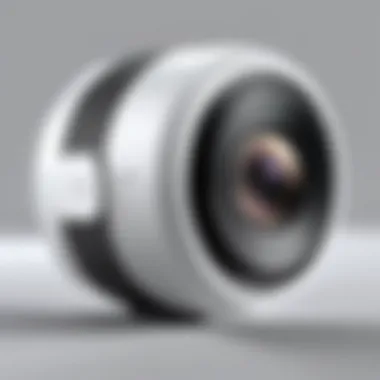 Detailed view of the Yi Pet Camera showcasing its sleek design.