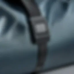 Close-up view of the durable fabric used in the First Lite duffle bag